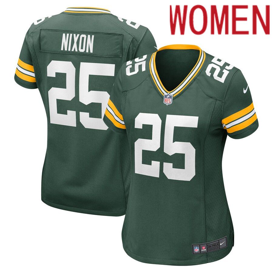 Women Green Bay Packers 25 Keisean Nixon Nike Green Player Game NFL Jersey